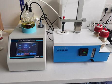 卡氏加热炉水分测定仪走进 江西海皓科技检测MS胶中的水分