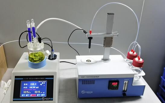 库仑法卡尔费休水分测定仪+卡氏加热炉检测润滑油中的水分